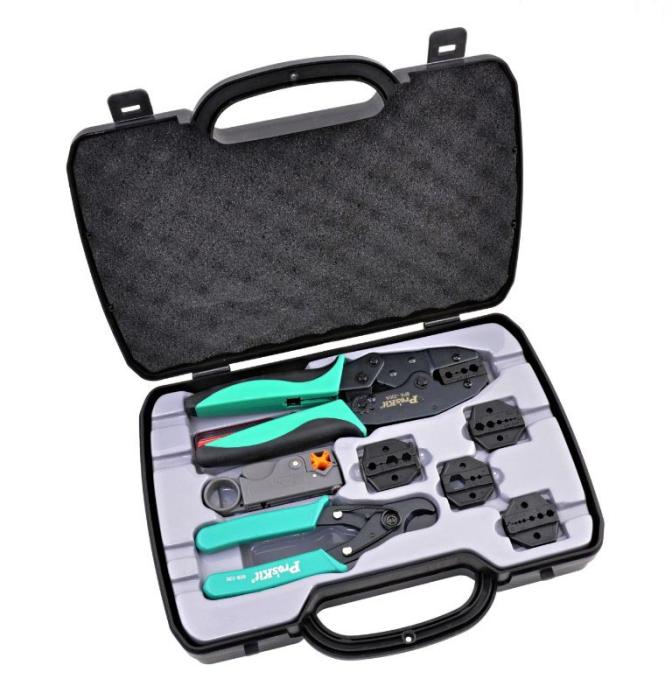 Crimptång för koaxialkabel set med 5 insatser @ electrokit (1 av 1)