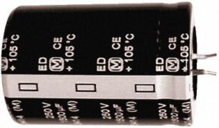 Elektrolytkondensator 330uF 450V 105C &oslash;30x35mm snap-in 2000h @ electrokit