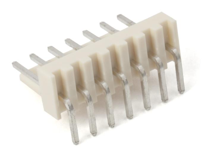 PCB header 2510-7AW 2.54mm 7-pin angle @ electrokit (2 of 4)