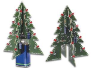 Christmas tree flashing 3D - soldering kit @ electrokit