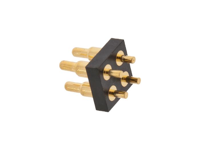 Pogo-pin 2x2 ø1x7mm stiftlist 2.54mm fjädrande @ electrokit (2 av 2)