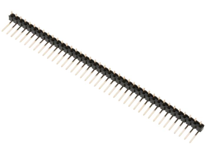 Stiftlist 2.54mm 1x40p vinklad brytbar omvänd @ electrokit (1 av 2)