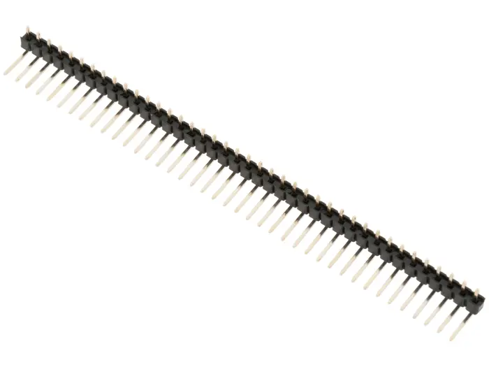 Stiftlist 2.54mm 1x40p vinklad brytbar omvänd @ electrokit (1 av 2)