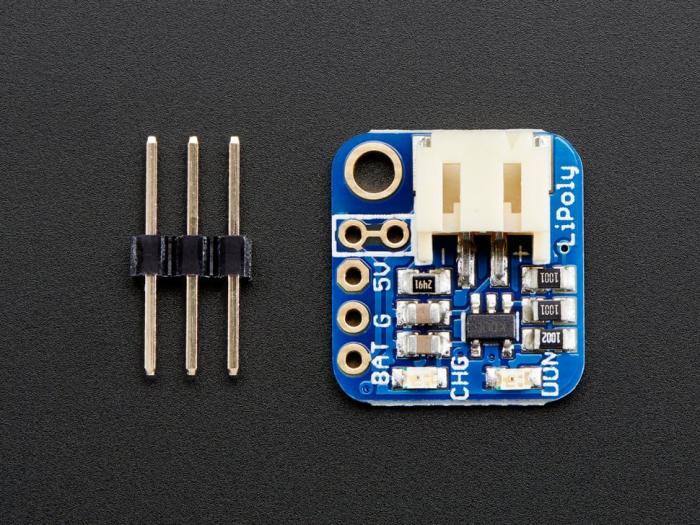 Adafruit Pro Trinket LiIon/LiPoly Backpack @ electrokit (3 av 8)