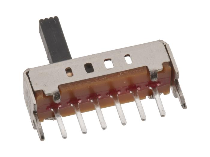 Skjutomkopplare 1-pol on-on-on-on PCB @ electrokit (2 av 2)