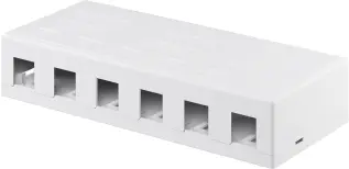 V&auml;ggbox f&ouml;r 6x Keystone modul @ electrokit