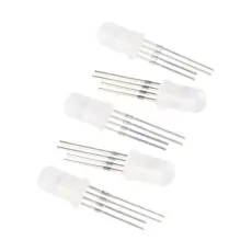 LED RGB 5mm adresserbar WS2812 diffus - 5-pack @ electrokit