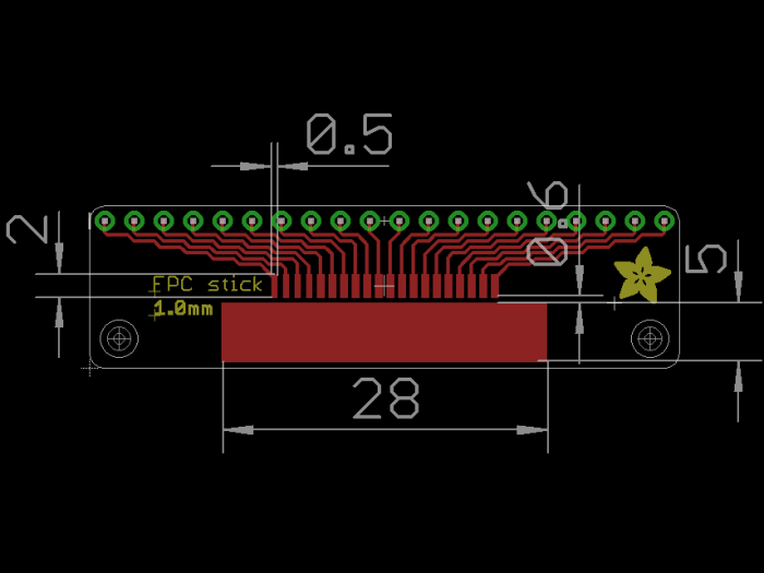 Adapterkort FPC 20pin - SIP-20 @ electrokit (6 av 6)