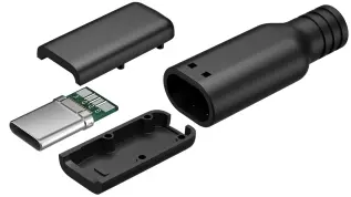 USB-C-kontakt hane l&ouml;danslutning USB2.0 @ electrokit