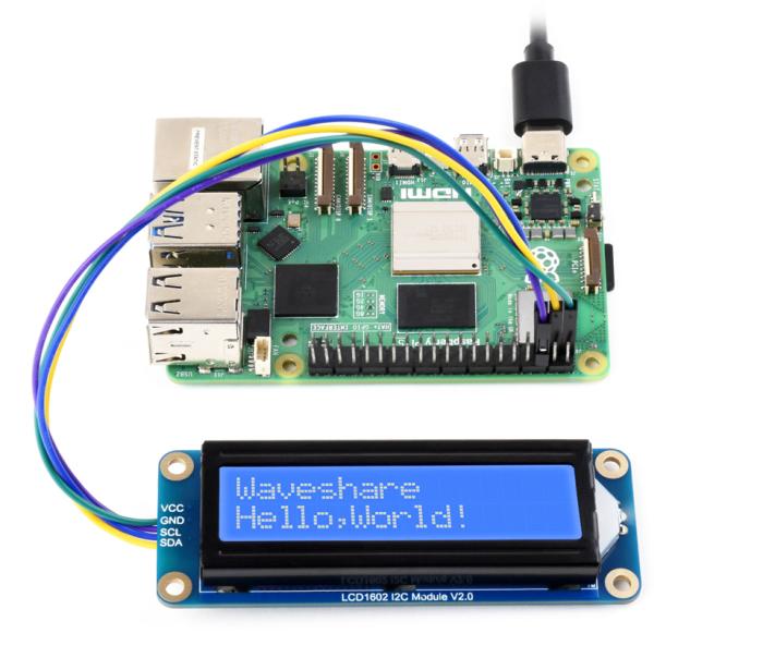 LCD 2x16 tecken vit/blå 3.3/5V - I2C @ electrokit (6 av 9)
