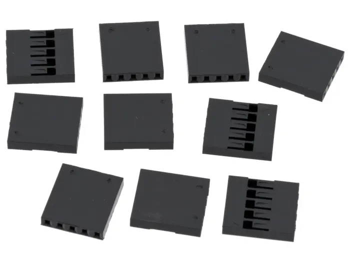 Contact housing 2.54mm 1x5-pin 10-pack @ electrokit (1 of 1)