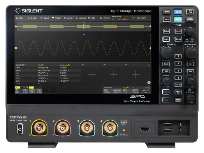 Oscilloskop 100MHz 4-kan 12-bit Siglent SDS1104X HD @ electrokit (2 av 10)