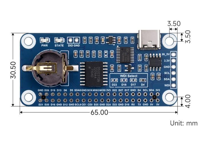 RTC HAT för Raspberry Pi @ electrokit (7 av 7)