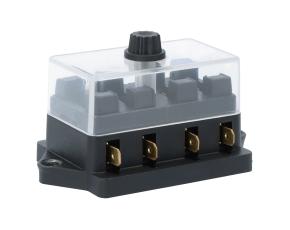 Blade fuse box 4x MIDI @ electrokit