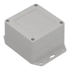 Apparatl&aring;da med fl&auml;ns 90x90x60mm ABS IP65 @ electrokit