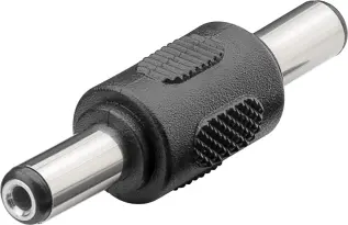 DC dubbelhane 2.1x5.5x9.5mm @ electrokit