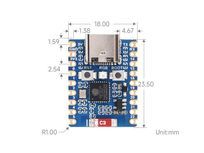 ESP32-C6 utvecklingskort @ electrokit (5 av 6)