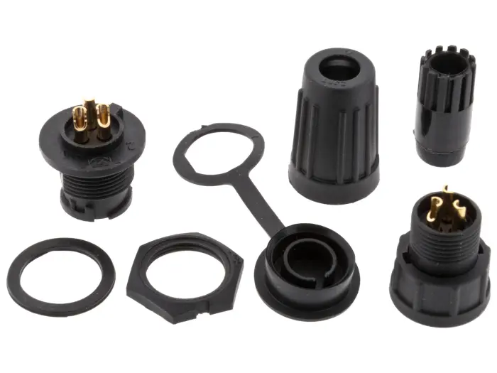Connector 3-pin male/female waterproof @ electrokit (2 of 3)