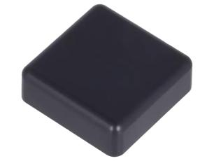 Topp för tryckknapp 12x12mm - svart @ electrokit