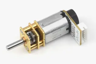 DC-motor with gearbox 12VDC 1:150 200rpm with encoder @ electrokit