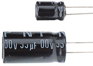 Electrolytic capacitor 1uF 100V 85C &oslash;5x11mm bipolar @ electrokit