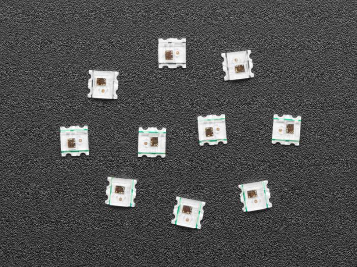 LED SMD2020 RGB adresserbar WS2812B - 10-pack @ electrokit (2 av 4)