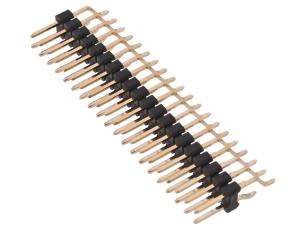Stiftlist 2.54mm 2x20-pol vinklad SMD @ electrokit