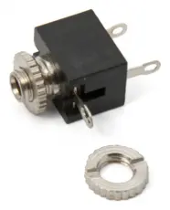 2.5mm hona 2-pol mono chassi @ electrokit