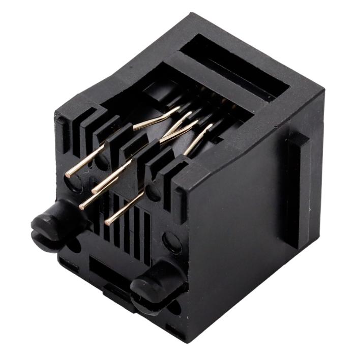 Modularuttag 6P4C - RJ11 PCB stående @ electrokit (2 av 2)