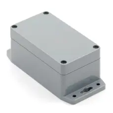 Enclosure 115X65X55mm IP65 with flange grey ABS @ electrokit