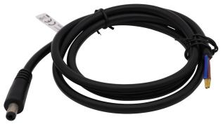 DC cable 2.5/5.5mm female to open end 0.5m black @ electrokit