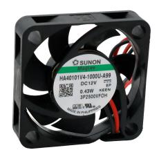 Fläkt 40x40x10mm 12VDC 15.7dBA 9.1m³/h @ electrokit