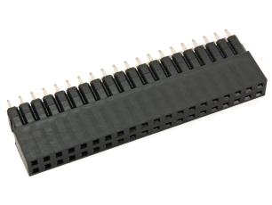 Hylslist 2x20-pin 2.54mm - 13.5mm GIPO stacking header @ electrokit