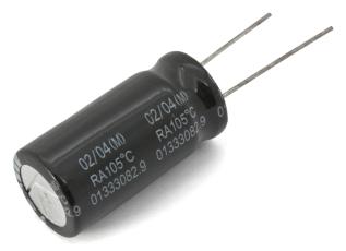 Elektrolytkondensator 120uF 400V 105C &oslash;18x30mm @ electrokit