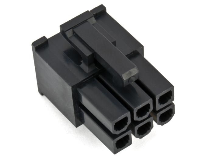 Kontakthus Mini-Fit Jr hona 2x3p PCIe 6-pin @ electrokit (1 av 1)