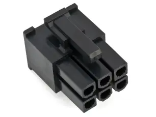 Kontakthus Mini-Fit Jr hona 2x3p PCIe 6-pin @ electrokit