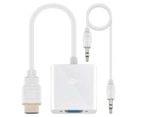 HDMI 1.2 - till VGA-adapter - vit @ electrokit