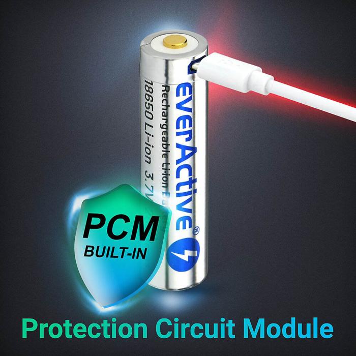 Batteri Li-Ion 18650 3.7V 2600mAh inbyggd USB-laddare @ electrokit (5 av 6)