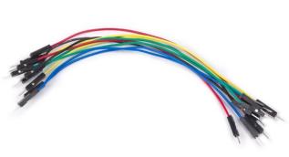 Kopplingskabel 10st hane/hane 15cm @ electrokit