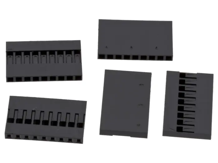 Contact housing 2.54mm 1x9-pin 5-pack @ electrokit (1 of 1)