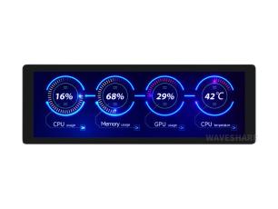 Monitor 7.9" IPS 400x1280px med touch och HDMI @ electrokit