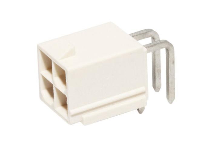 Stiftlist PCB Mini-Fit Jr hane 2x2-pol ATX12V P4 4-pol vinklad @ electrokit (1 av 1)