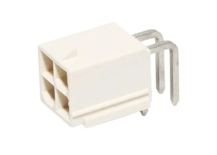 Header PCB Mini-Fit Jr male 2x2p ATX12V P4 4-pin angled @ electrokit (1 of 1)