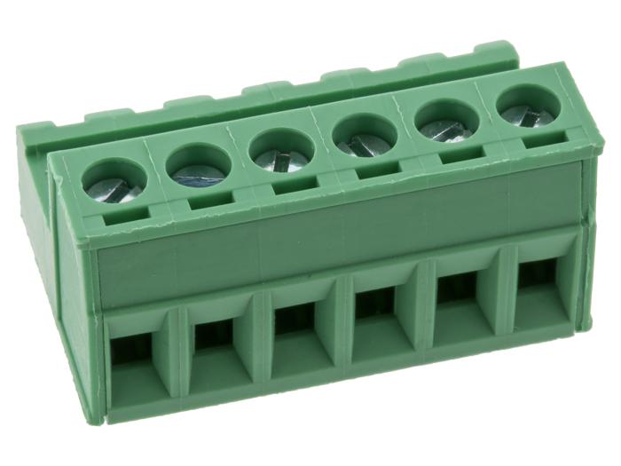 Screw terminal pluggable 5.08mm 6-pole male @ electrokit (1 of 2)