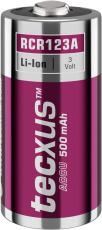 CR123A laddningsbar litium 3V 500mAh @ electrokit