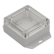 Enclosure 90x90x45mm clear lid ABS IP65 @ electrokit
