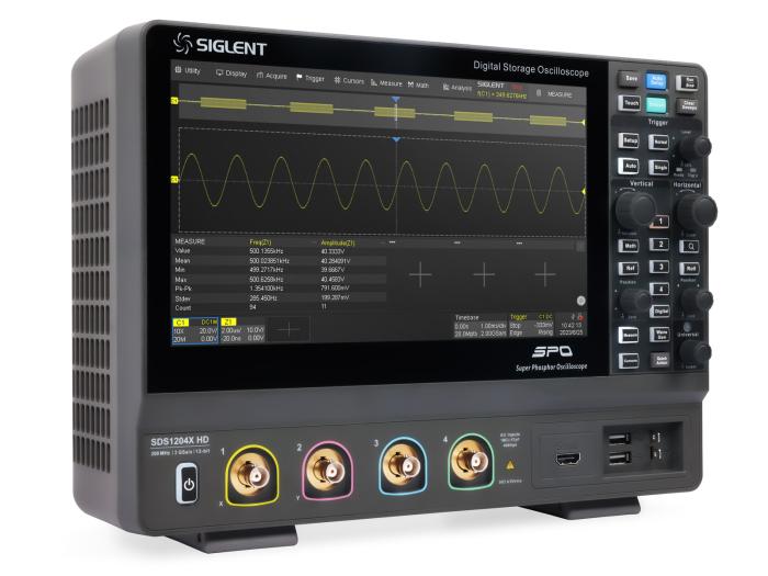 Oscilloskop 100MHz 4-kan 12-bit Siglent SDS1104X HD @ electrokit (5 av 10)