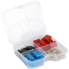 Assortment Box 4 compartments clear 154x140x35mm @ electrokit