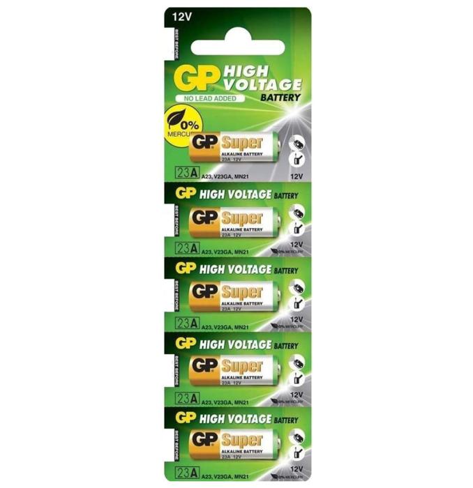 GP 23A LR23 alkaline battery 12V 5-pack @ electrokit (1 of 1)
