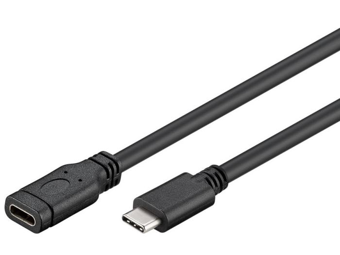 USB-C förlängning USB 3.2 Gen1 60W 1.0m @ electrokit (1 av 1)